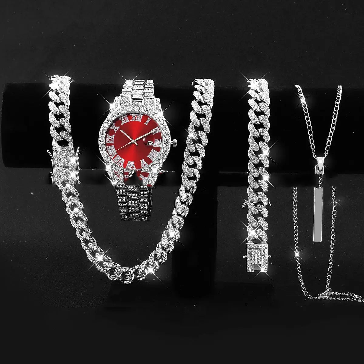 Montre-bracelet cubaine 3 pièces Addict Fashion