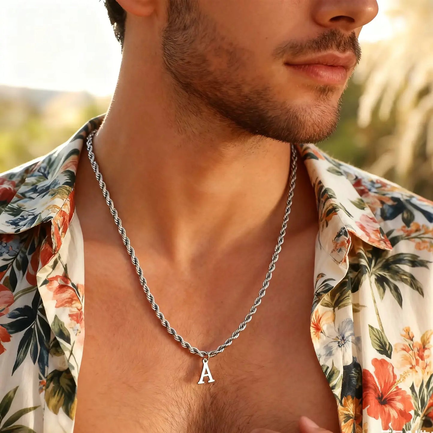 Colliers à initiale pour hommes Addict Fashion