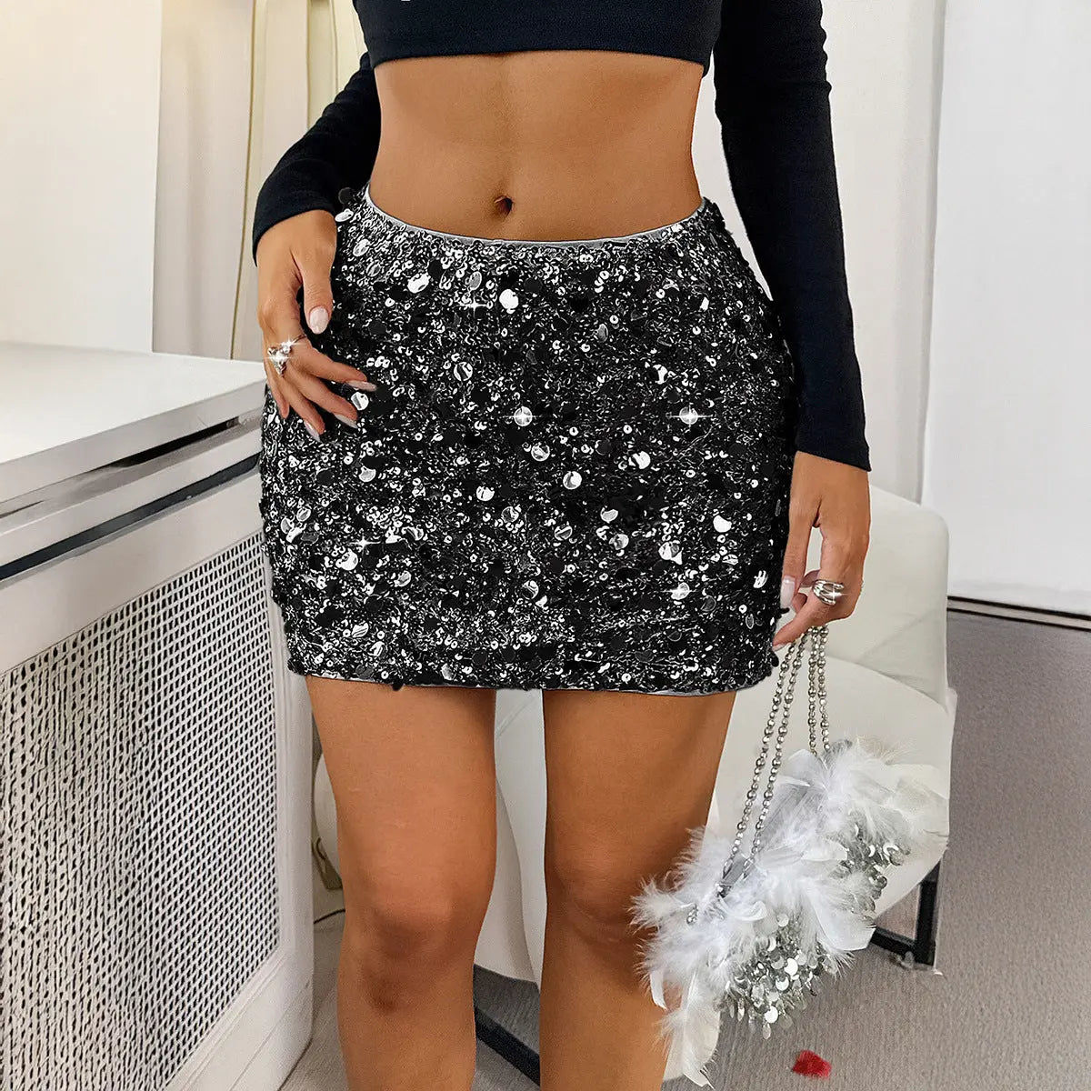 Jupe Femme Brillante  – Look Moderne Addict Fashion