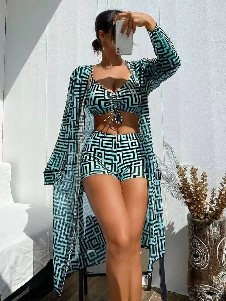 Ensemble Bikini Femme avec Paréo Addict Fashion