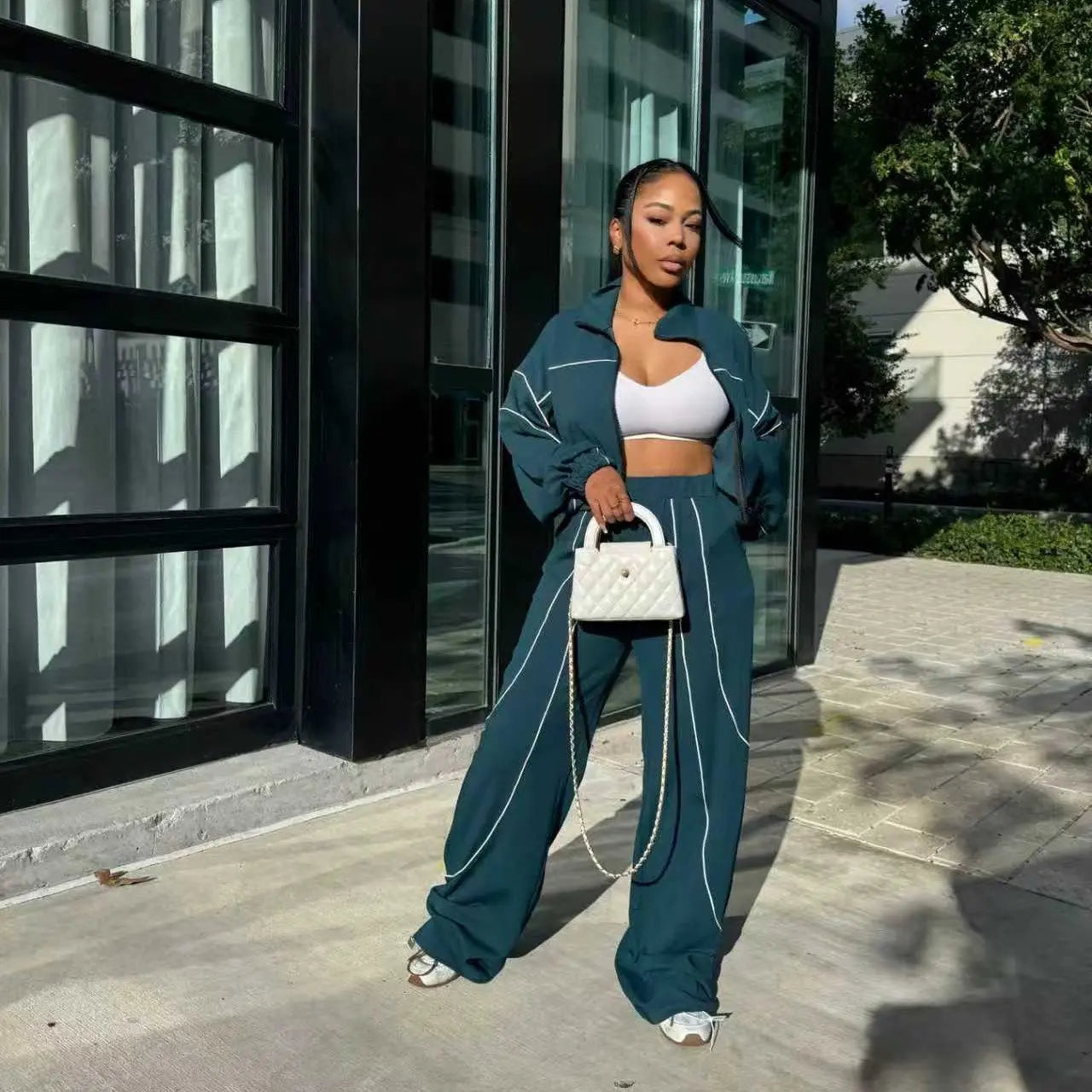 Ensemble Femme Pantalon Large Addict Fashion