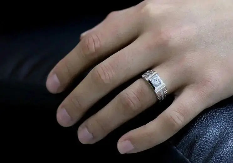 Bague homme élégante en argent Addict Fashion