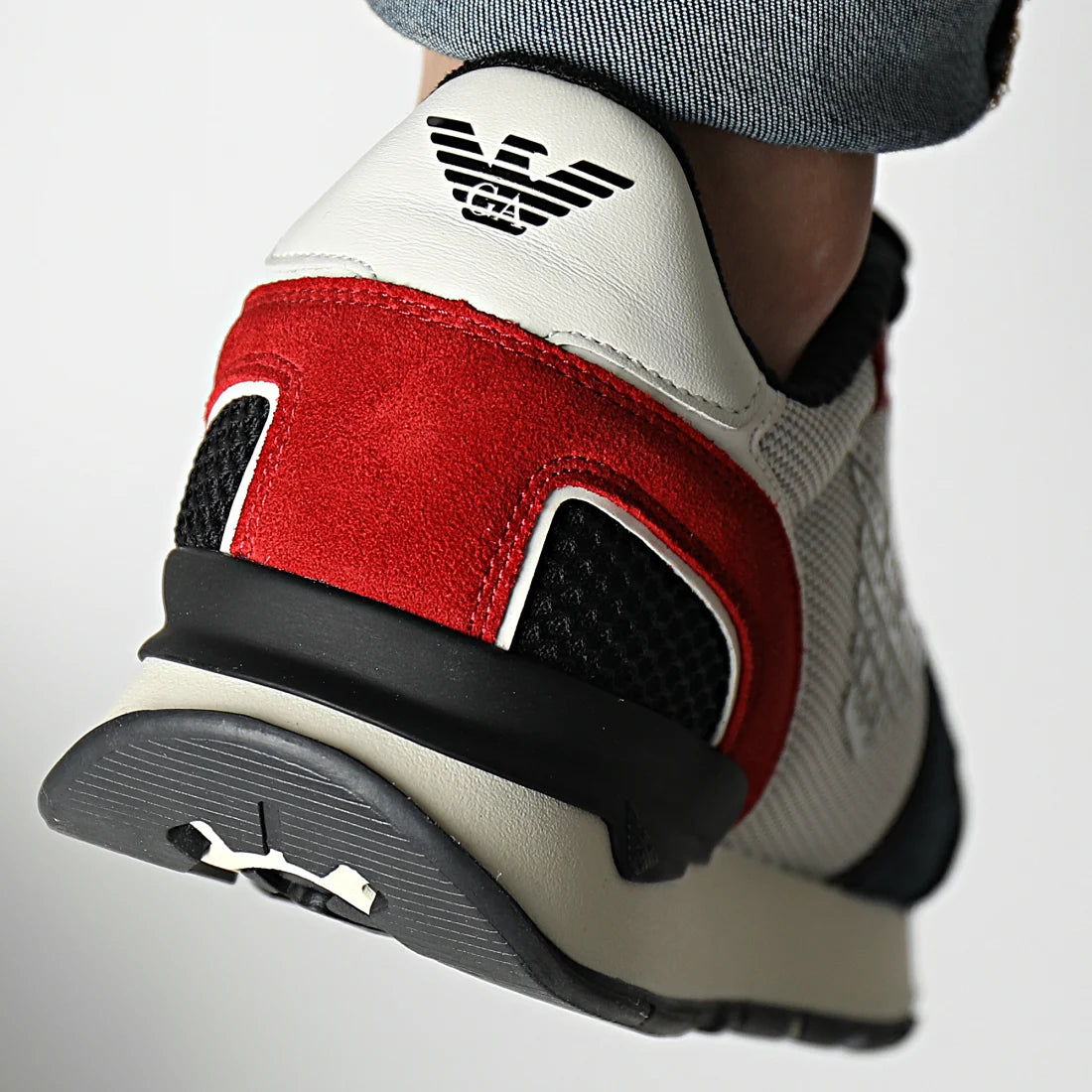 Baskets Giorgio Armani Bleu M & Rouge